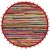 Round Pom Pom Recycled Rag Rug  70% Recycled Cotton 30% Polyester 90cm Diameter Fair Trade GoodWeave
