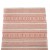 Terracotta and Cream geometric patterned, handloomed 100% recycled cotton rug Size: 70cm x 120cm