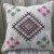 Cotton embroidered pattern cushion in 3 colours