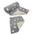 Grey White Big Star  High Grade Vet Bedding Non-Slip back Bed Fleece for Pets 1300gsm