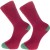 The Alpaca Every Day Heel and Toe Contrast Socks Raspberry/Pea