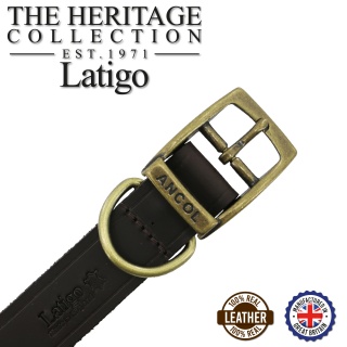 Ancol Heritage Latigo Leather Dog Collar