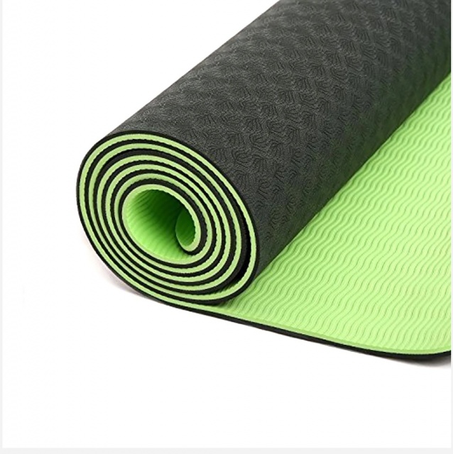 Light Green Eco-friendly TPE yoga mat's Thick Exercise Fitness Physio Pilates Gym Mats