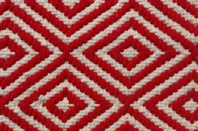 Diamond Weave Cotton Handloom Rug Handmade in India 3 Sizes Fair Trade GoodWeave