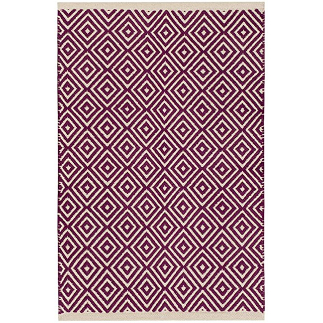 Diamond Weave Cotton Handloom Rug Handmade in India 3 Sizes Fair Trade GoodWeave