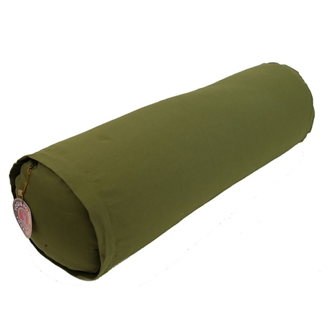 Olive Cylinder Bolster Cushion, Size 60cm x 20cm