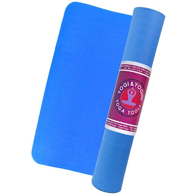 Blue Yogi & Yogini TPE Yoga Mat with 1 year guarantee!