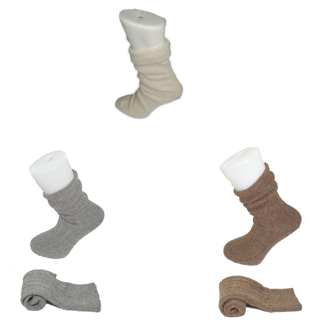 Gift Pack Idea J 3 Pairs Of Alpaca Bed Socks Warm and soft  90% Alpaca Wool