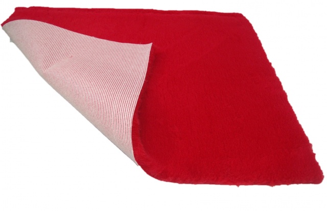 Red plain high grade Vet Bedding non-slip back bed fleece for pets