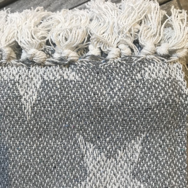 Grey Soft Cotton Star Design Throws Blankets Size: 130cm x 150cm
