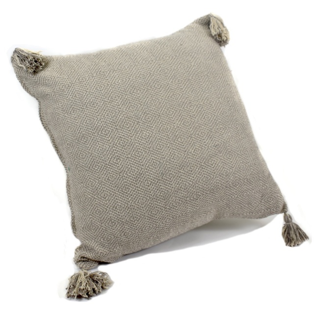 Handmade Souk Geometric recycled cotton cushion