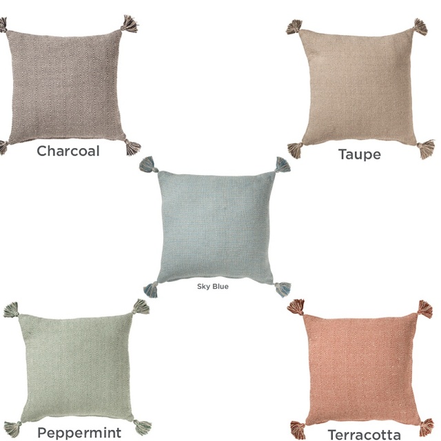Handmade Souk Geometric recycled cotton cushion