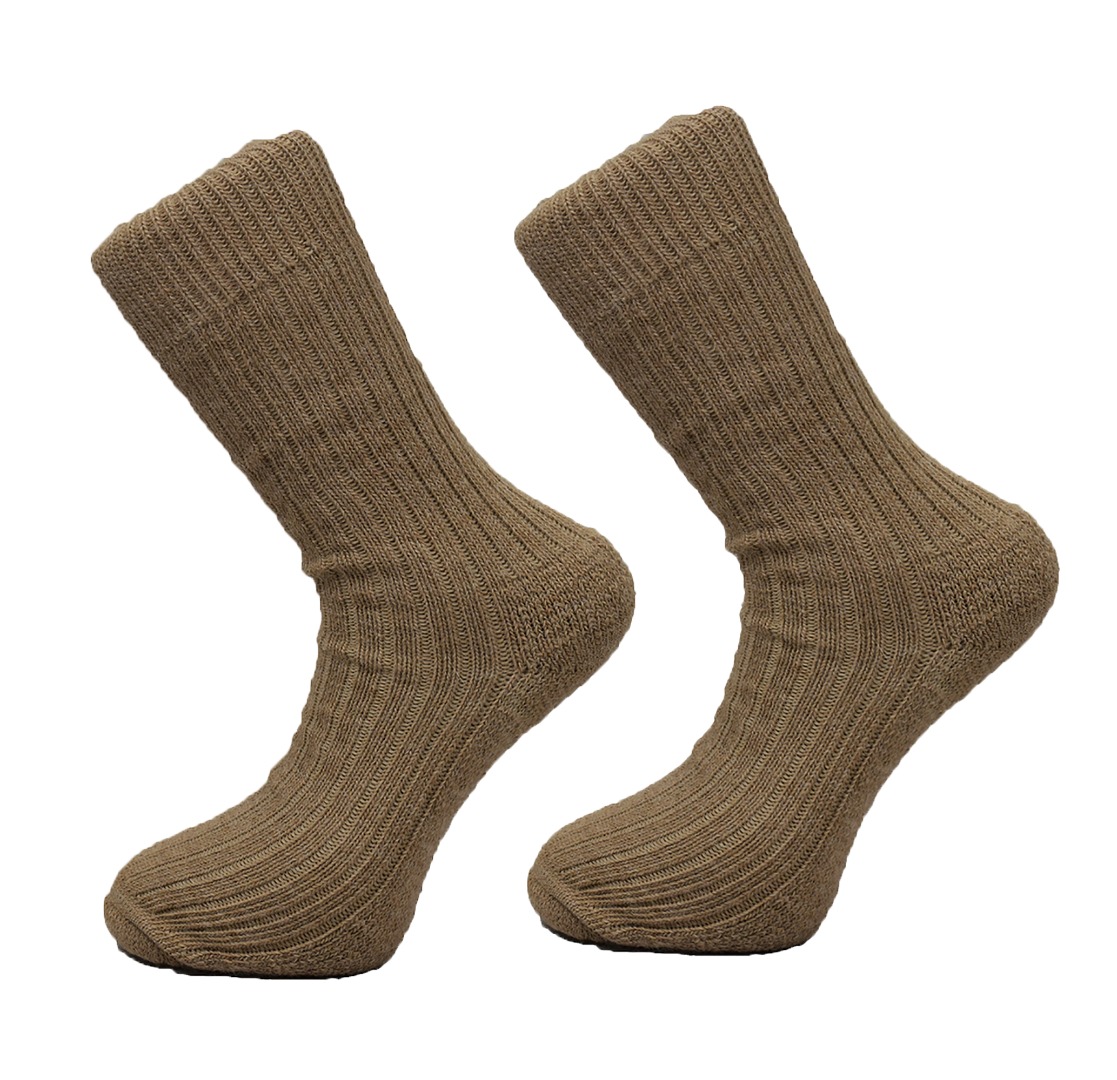 Alpaca walking socks, 75% Alpaca wool. Thick socks with a cushioned sole. Fawn