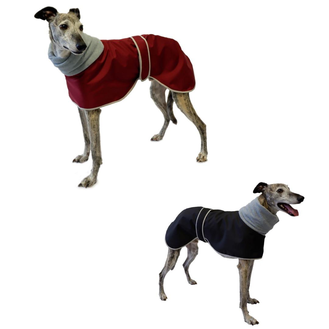 Burgundy (Wine) Greyhound Polo Waterproof Dog Coat Thermal Fleece
