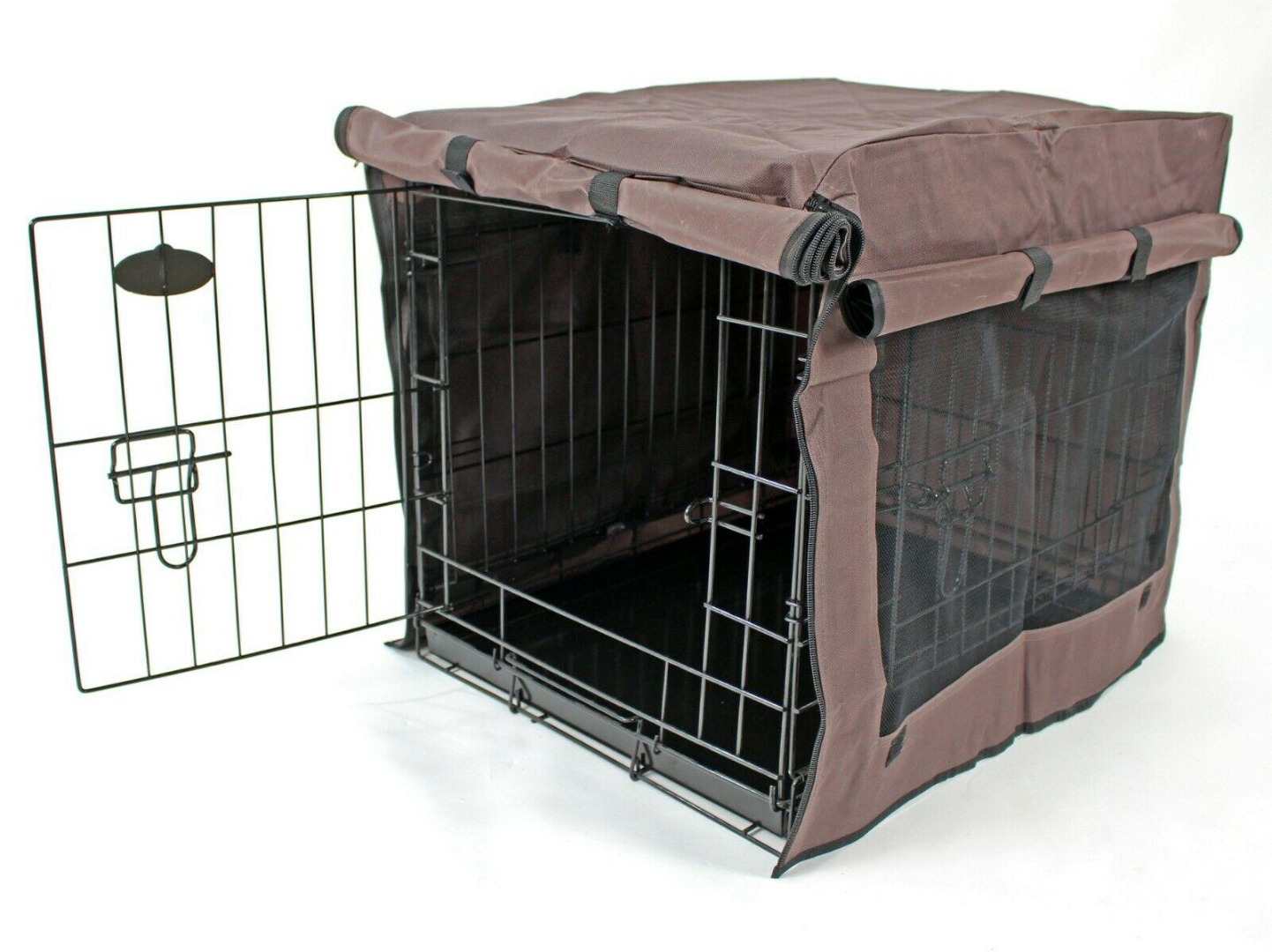 Brown Waterproof Dog Cage & Crate Covers