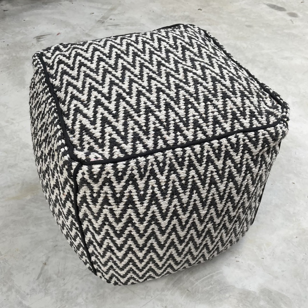 White shop pouffe stool