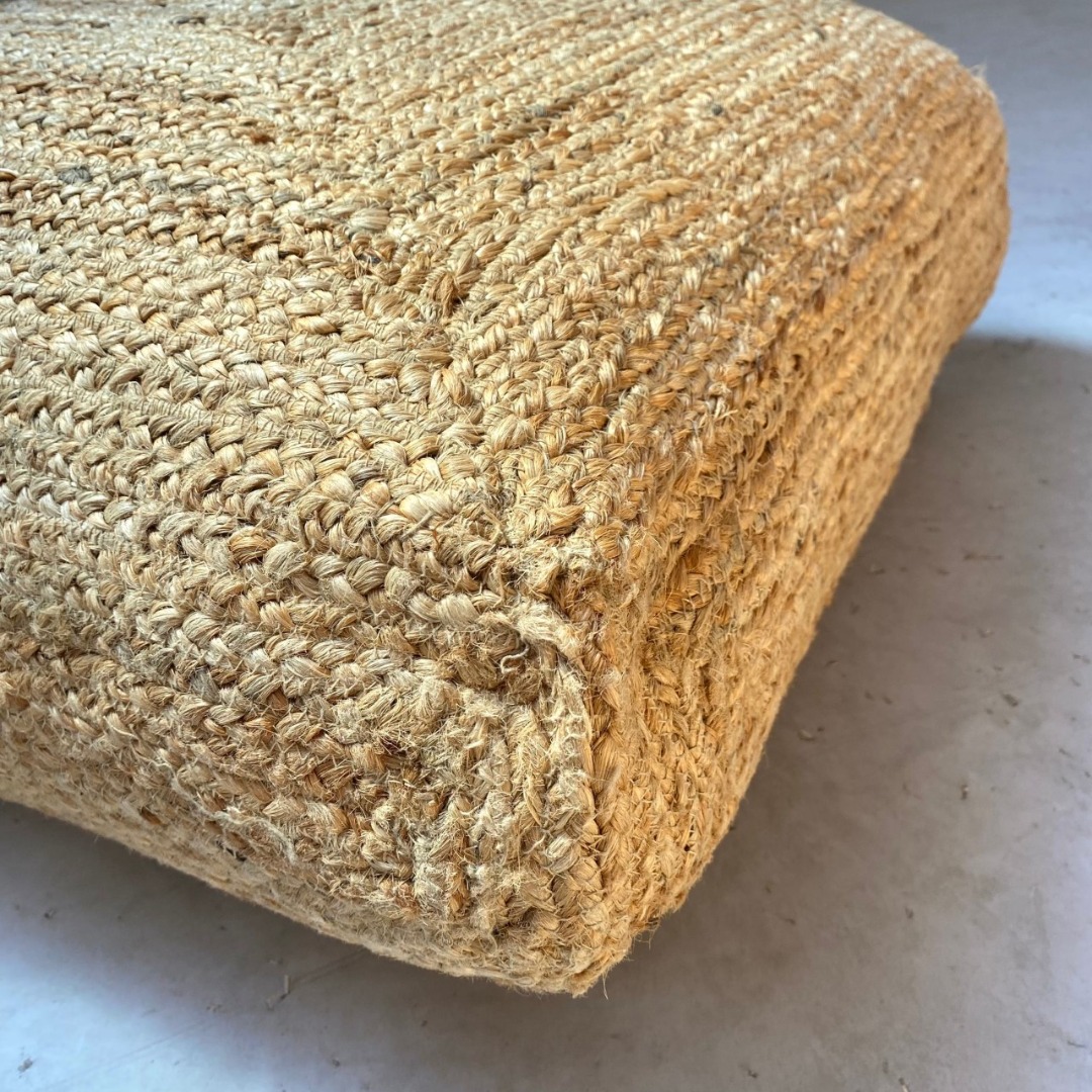 Braided jute floor cushion shop