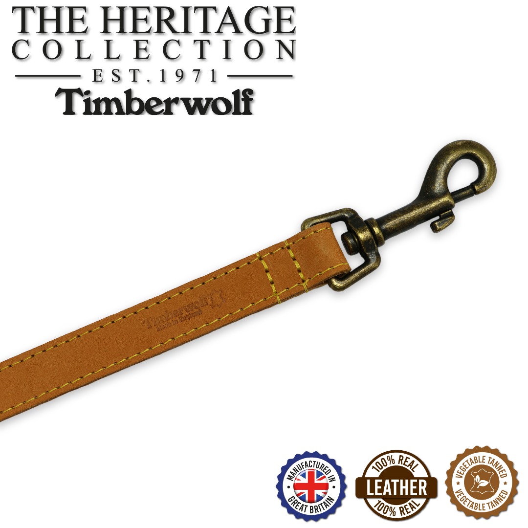 Ancol Timberwolf leather Dog Lead