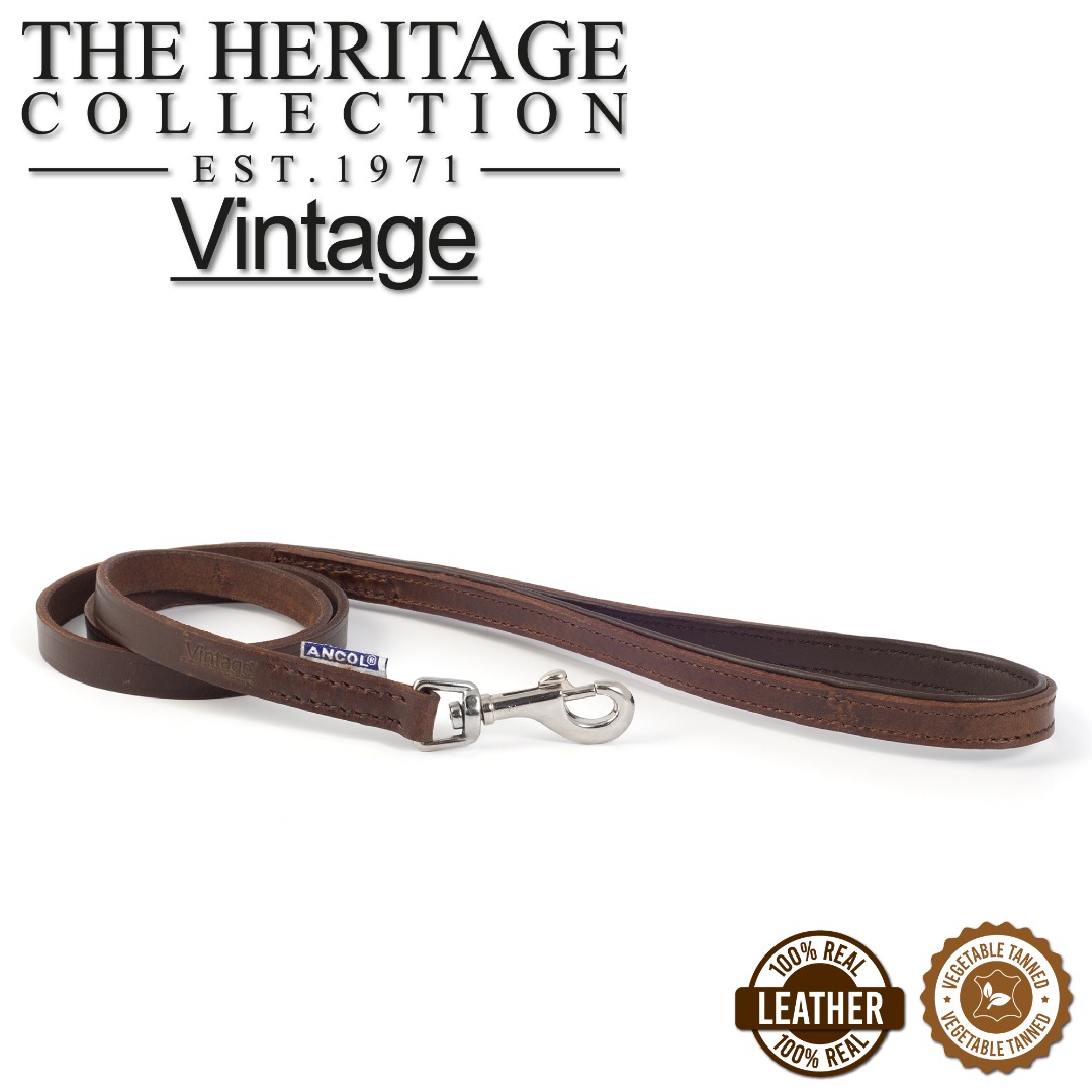 Ancol Vintage Leather Dog Lead
