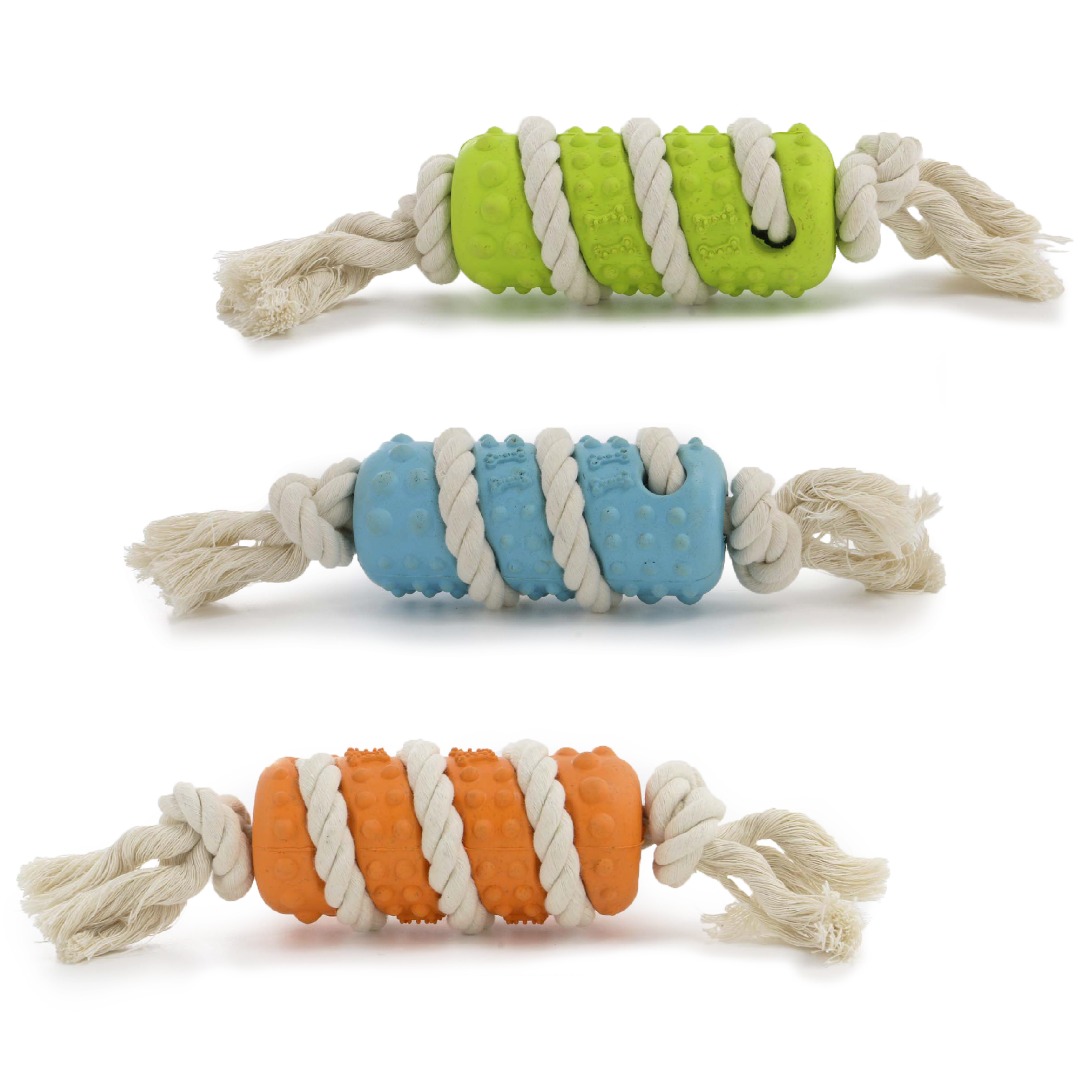Rice Tugger Dog Toy. Pack of 3 Colours