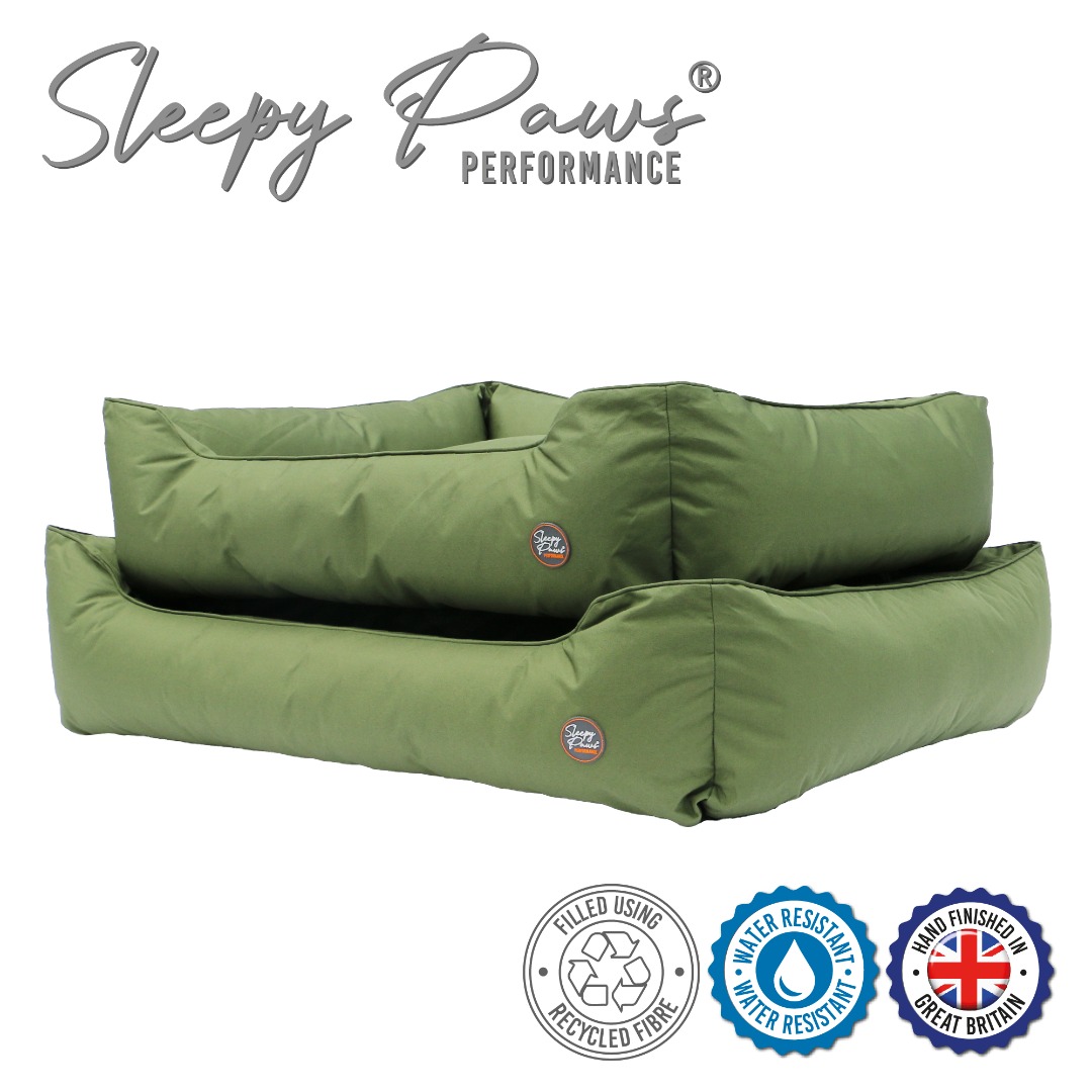 Ancol Sleep Easy Oxford Green Square Water Resistant Dog Bed
