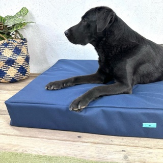 Navy Waterproof Orthopaedic Dog Mattress 14cm Thick Firm Dog Bed
