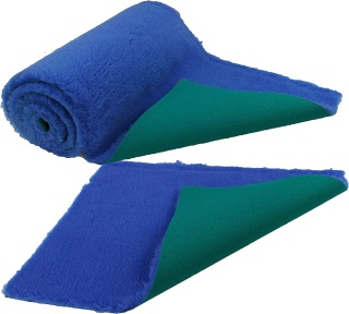 Traditional Royal Blue Vet Bedding roll whelping fleece dog puppy pro bed