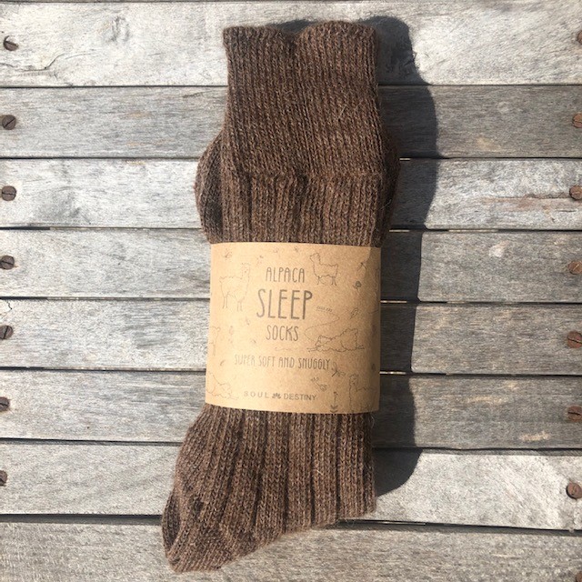 Alpaca Bed Socks, Thick, Soft and Warm, 90% Alpaca Wool Made in England