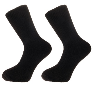 Alpaca walking socks, 75% Alpaca wool. Thick socks with a cushioned sole. Jet Black