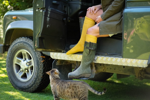 Alpaca Wool Long Country Socks Mustard Yellow 75% Alpaca Wool cushioned sole and heel