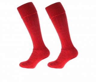 Alpaca Wool Long Country Socks Red 75% Alpaca Wool cushioned sole and heel