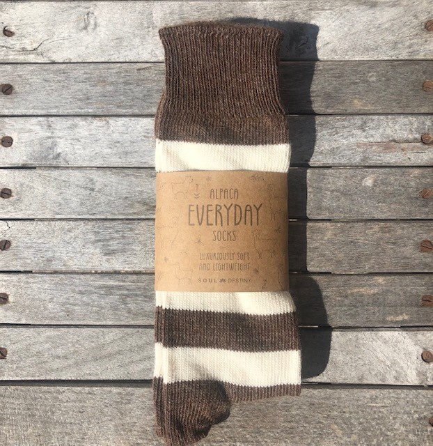 The Alpaca Every Day Striped Socks in 4 colour combinations