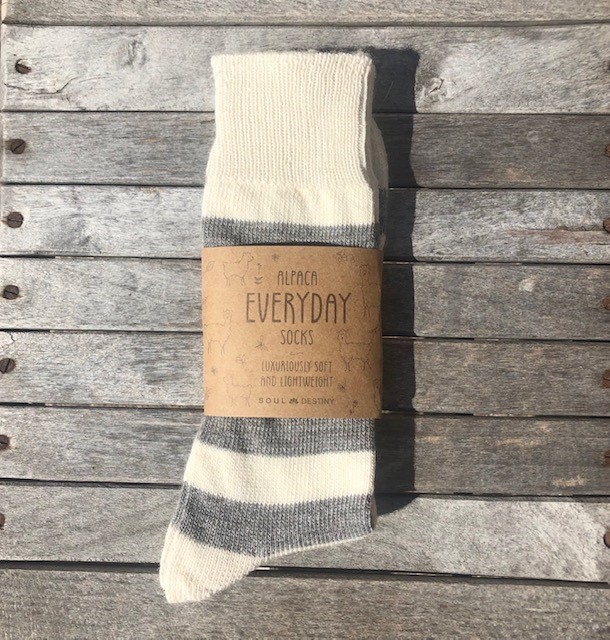 The Alpaca Every Day Striped Socks in 4 colour combinations