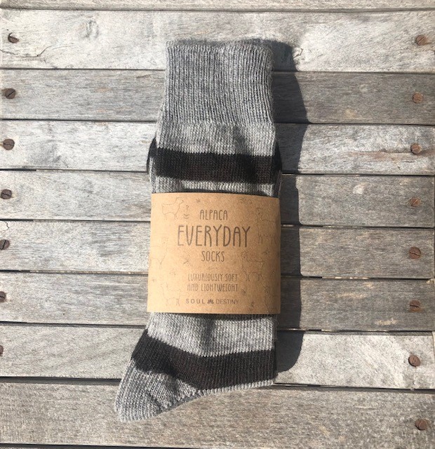 The Alpaca Every Day Striped Socks in 4 colour combinations