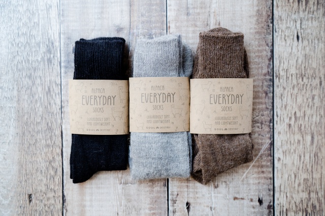 Gift Pack Idea M 3 pairs of Alpaca Every Day Socks, 55% Alpaca Wool