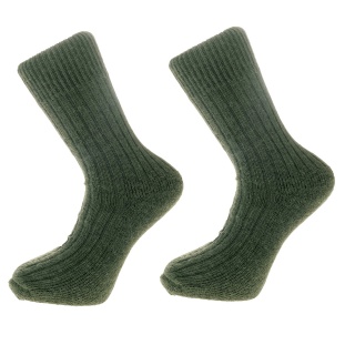 Alpaca walking socks, 75% Alpaca wool. Thick socks with a cushioned sole. Green