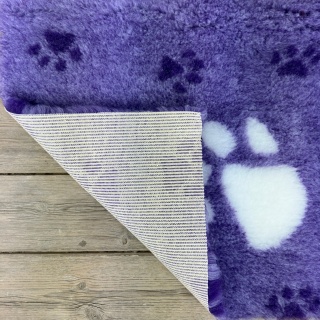 Purple Large White Paw high grade Vet Bedding non-slip back bed fleece for pets