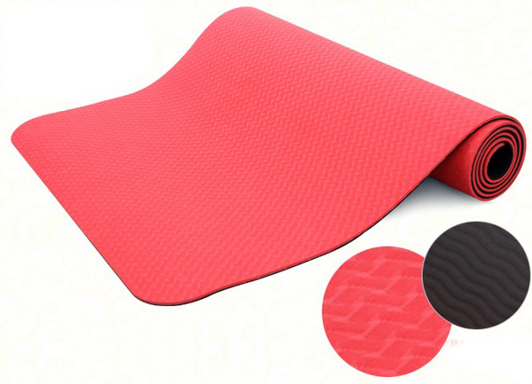 Red Eco-friendly TPE yoga mat Pilates