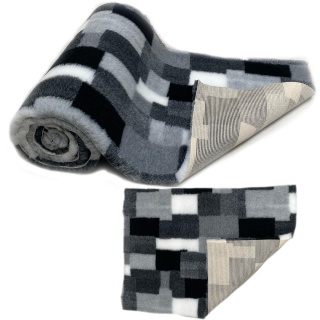 Tile White Grey Black Vet Bedding NON-SLIP ROLL WHELPING FLEECE