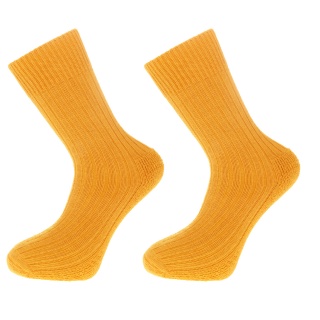 Alpaca walking socks, 75% Alpaca wool. Thick socks with a cushioned sole. Mustard Yellow