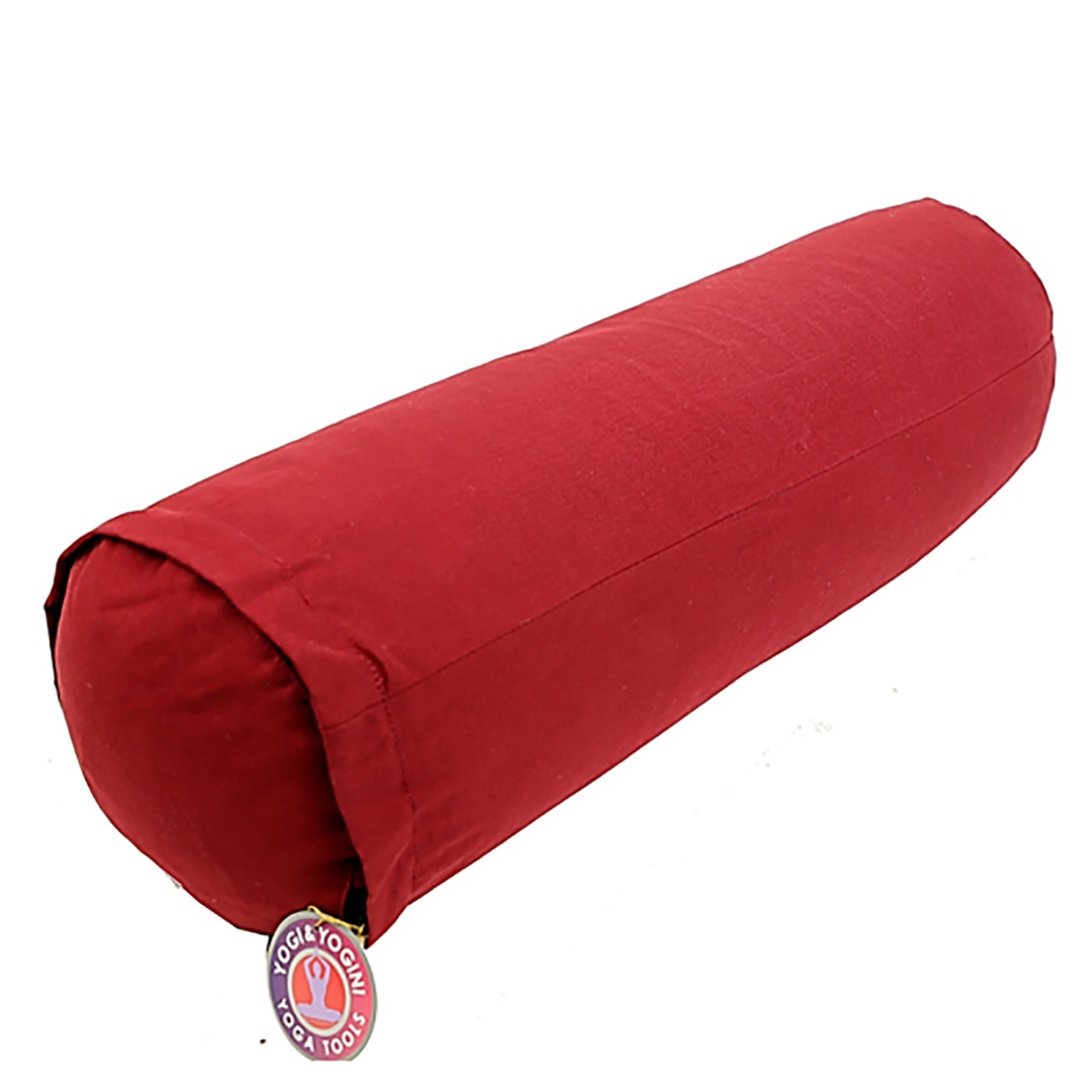 Red Cylinder Bolster Cushion, Size 60cm x 20cm