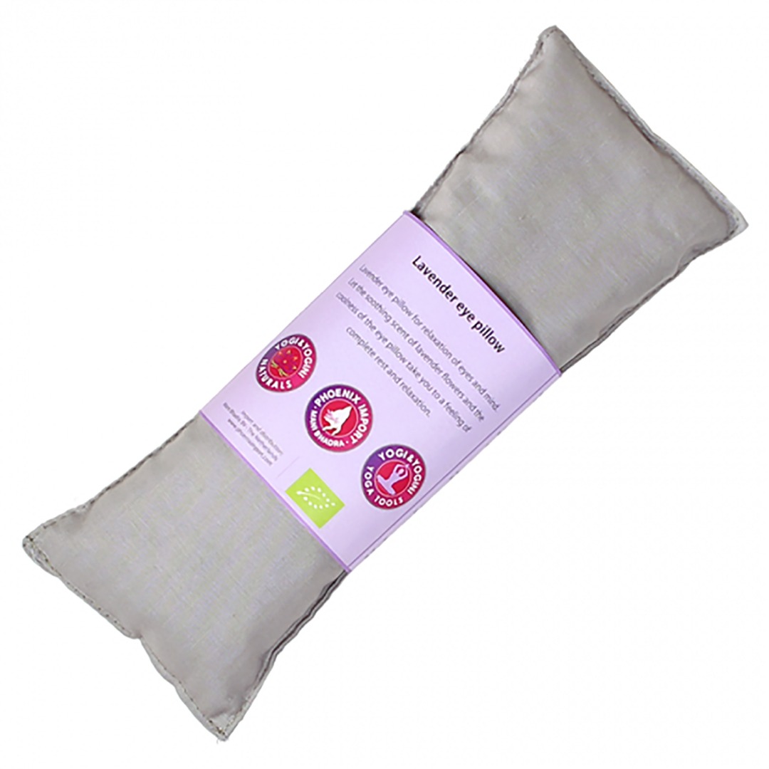 Taupe Lavender Eye Pillow, Organic Cotton. Size 22cm x 8cm