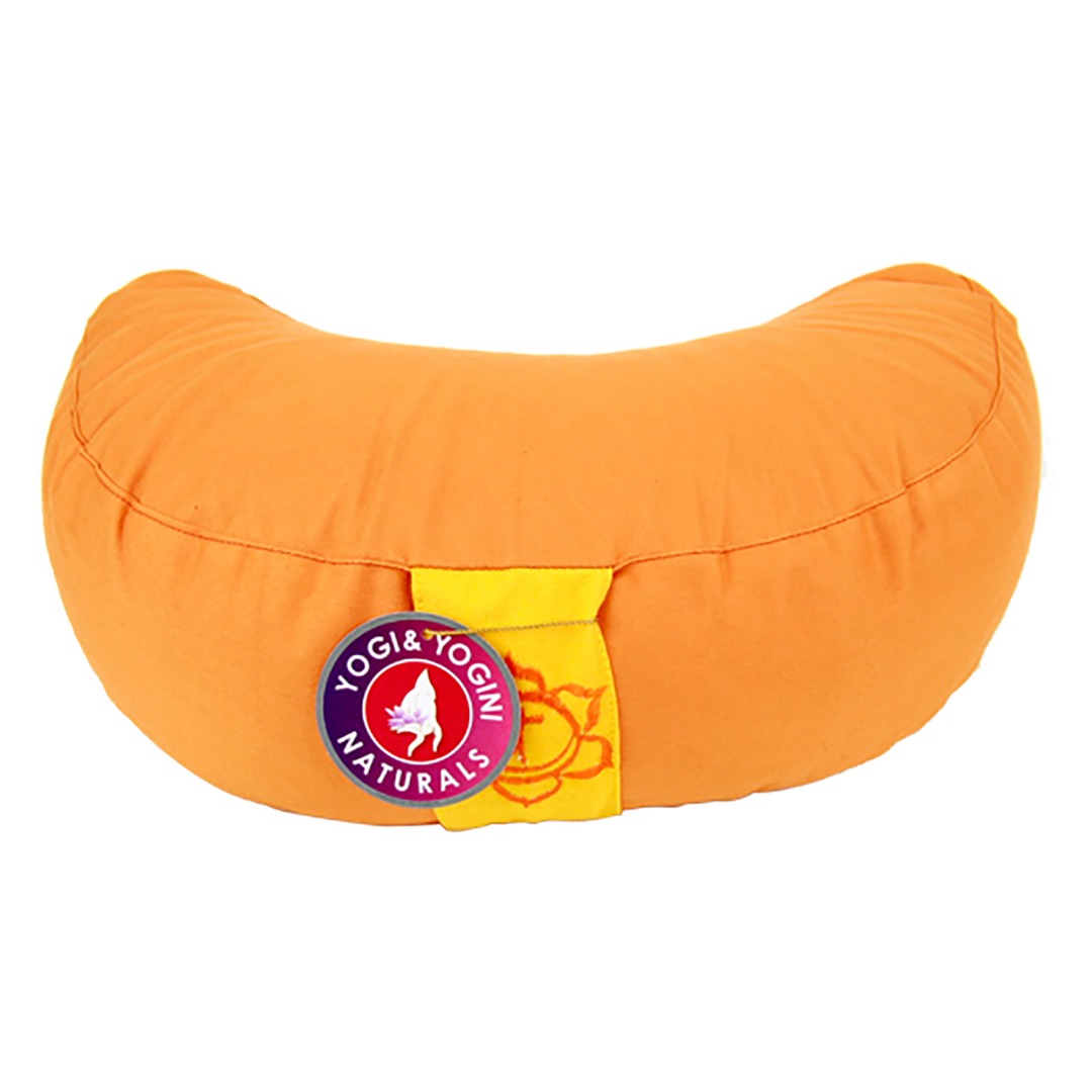 Crescent Moon Orange Chakra Meditation Cushion  Dimensions: 33cm x 13cm