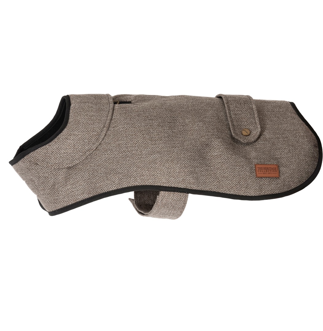 Ancol Heritage Brown Herringbone Dog Coat