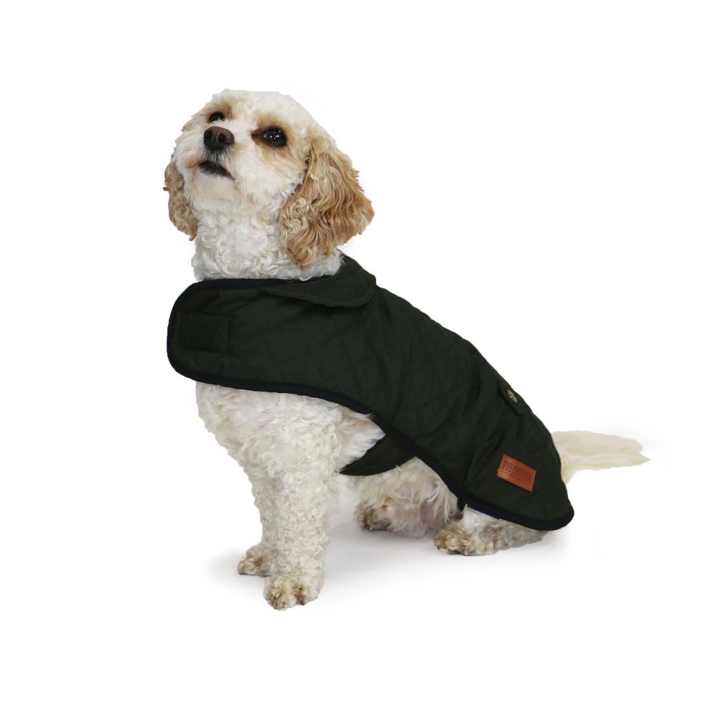 Ancol Heritage Quilted Olive Green Dog Coat