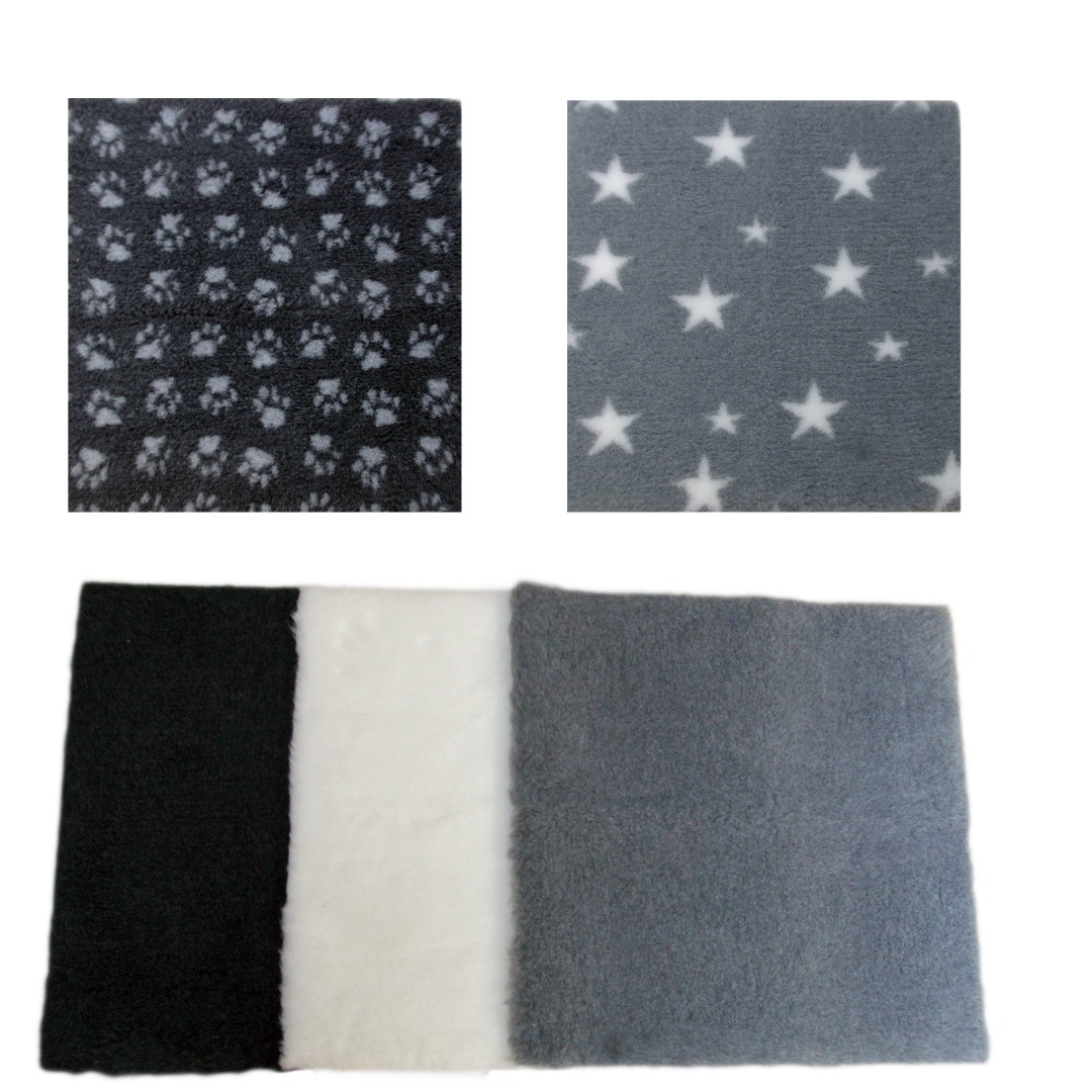 Vetbed Charcoal Grey Non-Slip Fleece Puppy Whelping / Crate Mat - Machine Washable