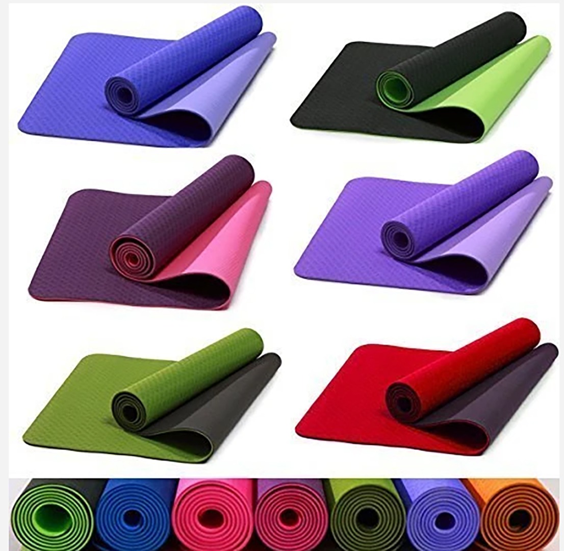 Eco-friendly TPE yoga mat's Thick Exercise Fitness Physio Pilates