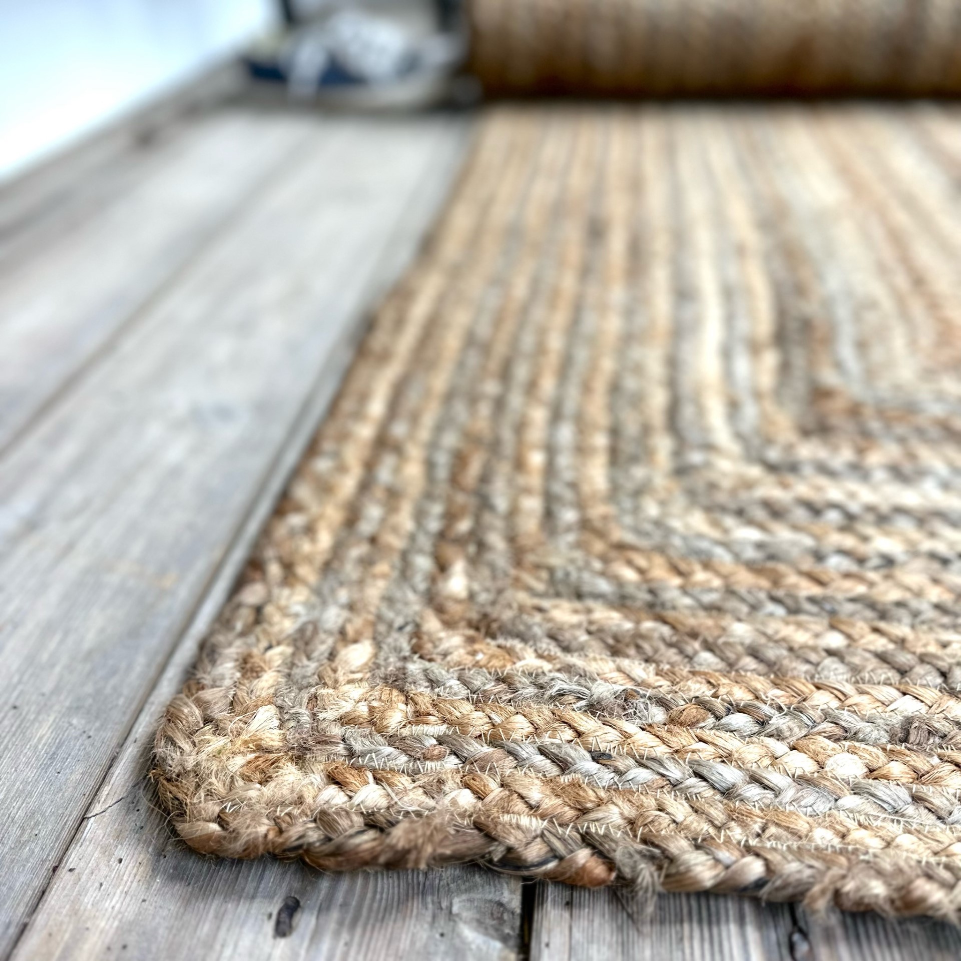 100% Natural Jute Rectangle Rug 5 Sizes Fair Trade