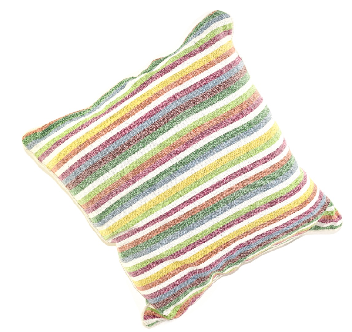 Large Soft  Blue Striped Slub Scatter Cushions