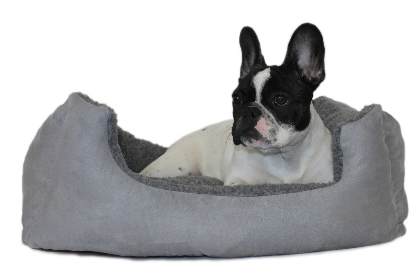 Rectangular Chelsea Kalahari Dog Bed  Grey Range Sizes: S (46cm x 41cm)